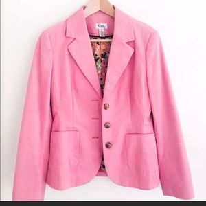 ⭐️ Lilly Pulitzer Pink Corduroy Buttoned Blazer